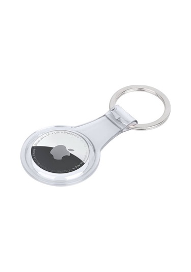 Zore Airtag 07 Uyumlu Silikon Anahtarlık-renksiz