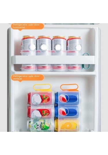 Dancemonkey 3 Adet Şeffaf Cola Soğutmalı Saklama Kutusu - Sarı Renk Çok Renkli