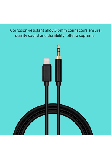 Singree İphone Uyumlu İçin Taşınabilir Aux Kablo - Hoparlör Ve Araç Bağlantısı 1m