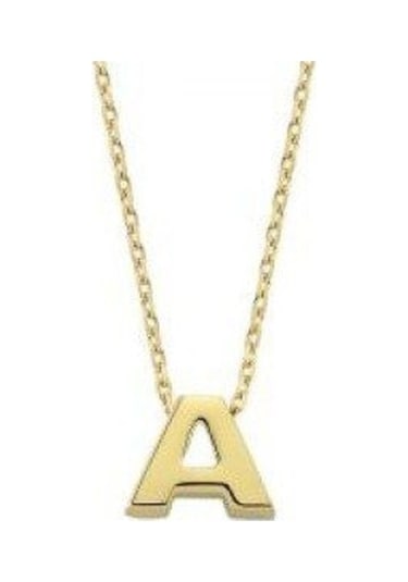 Sembolgold Altın A Harfli Taşsız Kolye