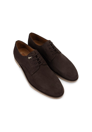 Tamer Tanca Erkek Hakiki Deri Kahverengi Nubuk Casual Ayakkabı 708 4001 Erk Ayk Y25 Kahve Bsk Nbk Kahve