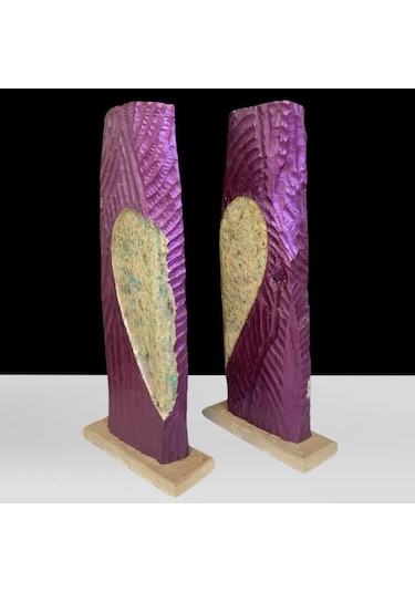 Uretti-yaşar 3037 - El Yapımı 2'li Dekoratif Kalp Desenli Lamba 2 Adet