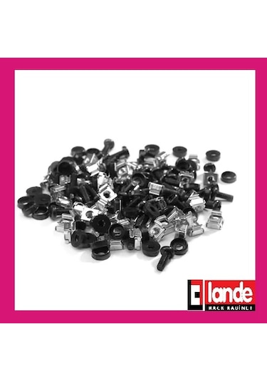 Lande Kabin Vidası Kafes Somun 1 Set 50 Adet (Vida. Somun. Pul)