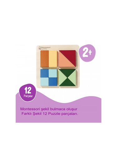 Eichhorn Montessori Ahşap Şekil Bulmaca Puzzle