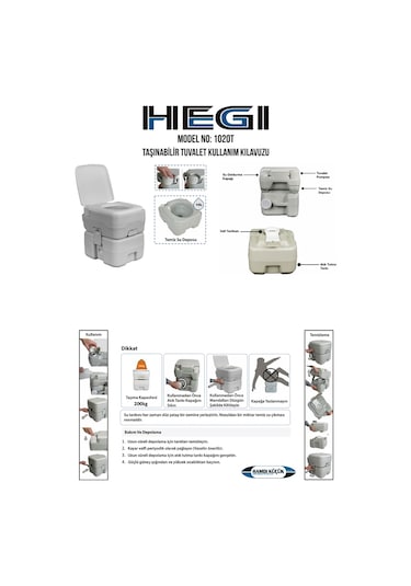 Hegı Taşınabilir Tekne Ve Karavan Tuvaleti 20 Lt-26496