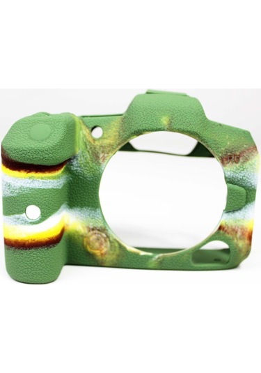 Butu Canon Eos R5 İçin Yumuşak Silikon Kılıf Kamera Koruyucu Cilt Çantası Gövde Kapağı - Kamuflaj