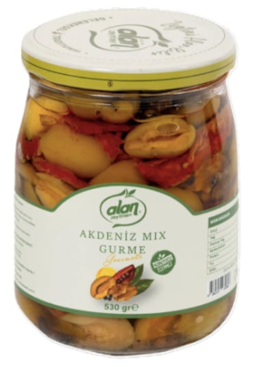 Akdeniz Mix Zeytin Salatası Cam Kavanoz 530 Gr