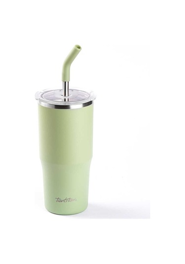 Tantitoni Yeşil 2 Fonk. Çift Katmanlı Pipetli Termos Bardak 700 Ml