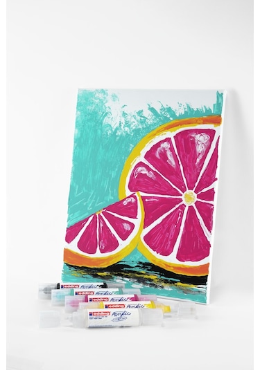 Edding 5400 3D Double Liner Akrilik Boyama Markörü 5-10 Mm Sarı Y