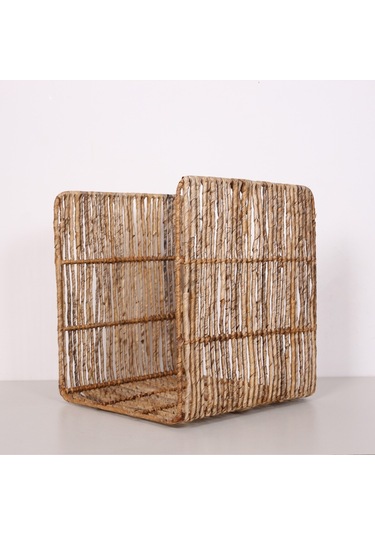 Babil Doğal Muz Lifi Odunluk & Sehpa & Saklama Düzenleme 48x40 Cm Naturel