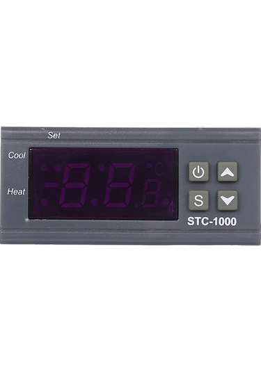 Kangvka Stc-1000 Dijital Sıcaklık Kontrol Cihazı -50 C 99 C Soğutma/ısıtma Otomatik Değişim 12v Ntc Sensörlü