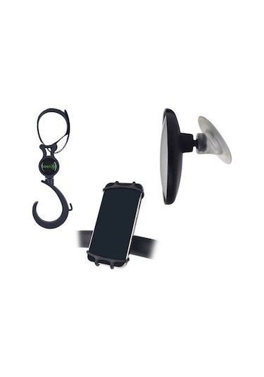 Been Bebek Dikiz Aynası+Bebek Arabası Kancası+Telefon Tutucu