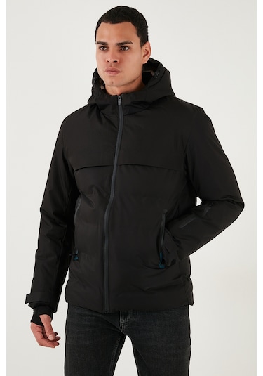 Buratti Regular Fit Kapüşonlu Kapitoneli Erkek Mont 497Dean Siyah