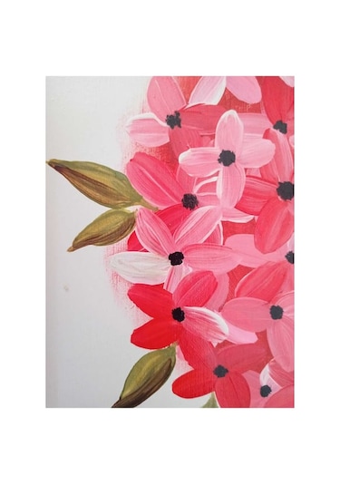 El Boyaması Küçük Boy Ahşap Tepsi Pudra Pembe