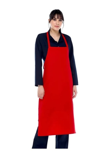 Kırmızı Askılı Önlük Unisex Kırmızı