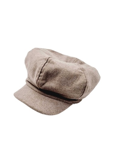 Uniquetrenders Kadın Arkadan Lastikli Kışlık Baretta Şapka Taş Rengi Taş