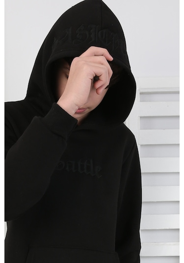 Erkek Çocuk Sweatshirt Polarlı 00106 Siyah