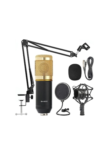 Bm800 Profesyonel Stüdyo Kayıt Mikrofon Seti Youtuber Twitch Oyun Mikrofon Kiti