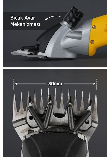 Koyun Kırkma Makinesi 500w Çanta Hediyeli Isınmaz Devir Ayarlı