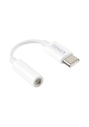 Tonex AX-03 Type-C to 3.5mm Kulaklık Dönüştürücü Kablo Beyaz