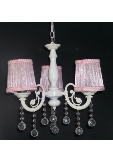 Pembe Başlıklı 3 Lü Avize