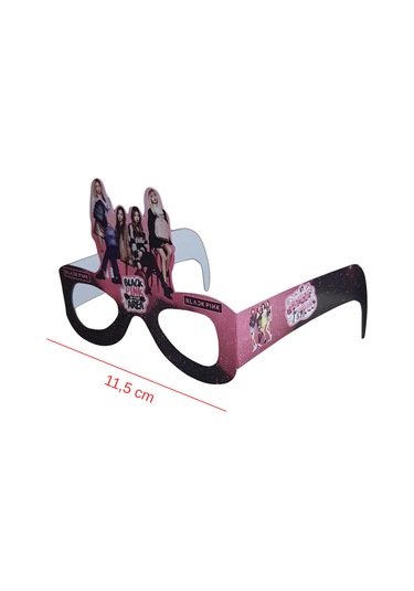 Black Pink Temalı Kağıt Gözlük 6 Adet Parti Gözlüğü Tüm Yaşlar