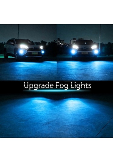 Vkemall H7 Oto Led Ampulü Buz Mavisi Çift Set, Parlak Işık Performansı Buz Mavisi Işık