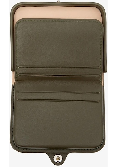 A.p.c Josh Unisex Lüks Bitkisel Deri Bozuk Para Kesesi Cüzdan Haki