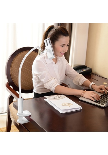 Samsung İpad Air İçin Evrensel Gooseyneck Masa Kelepçe Dağı Tablet Standı Tutucu