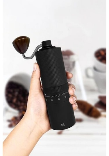 Macnoa Macgrind Craft Siyah, Titanyum Bıçaklı Manuel Kahve Öğütücü Kahve Değirmeni & Öğütücüler