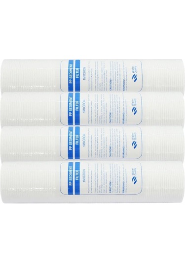 Atwfs Su Arıtma 10 Inç 4 Adet 1-mikron Tortu Su Filtresi Kartuşu Pp Pamuk Filtre Su Filtresi Sistemi