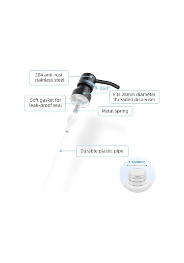 Gümüş-paslanmaz Çelik Sabun Ve Losyon Dispenseri Pompaları Dispenser Kapakları 28mm Boyutunda Sıvı Dispenseri Ve Sabunluk 45975836