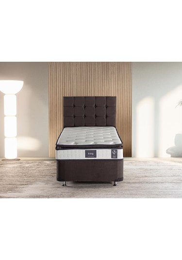 Niron King Yatak Seti 90x200 Tek Kişilik Yatak Baza Başlık Takımı