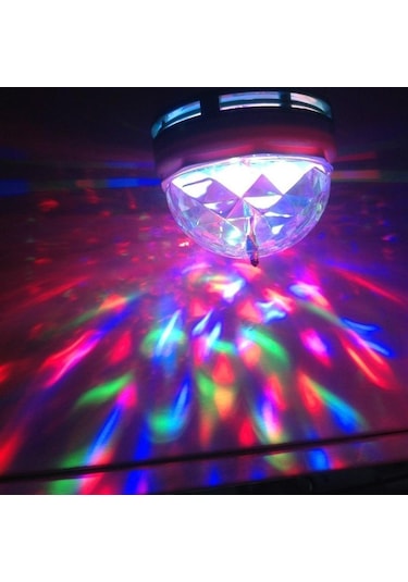360 Derece Dönen Disko Tarzı Renkli Dekoratif Disco Lamba Diğer