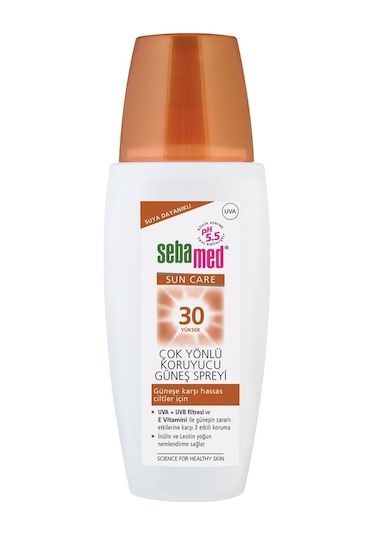 Sebamed Sun Care SPF 30 UVA / UVB Filtresi ve E Vitamini Üçlü Yüksek Koruma Çok Yönlü Güneş Spreyi 150 ML