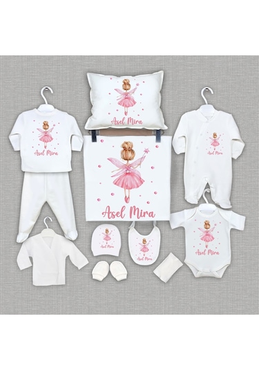 Bebeqon Bbqn1062 İsme Özel 11'li Organik Hastane Çıkışı Çok Renkli