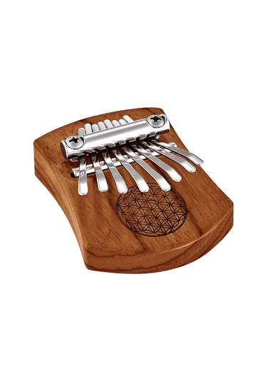 Meinl Sonic Energy Kl802fol Mini Solid Flower Of Life C Major 8 Note Kalimba Red Zebrawood