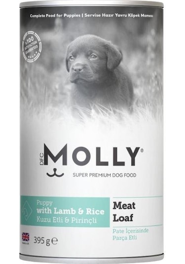Molly Pate Ezme Kuzulu Yavru Köpek Konservesi 395 Gr