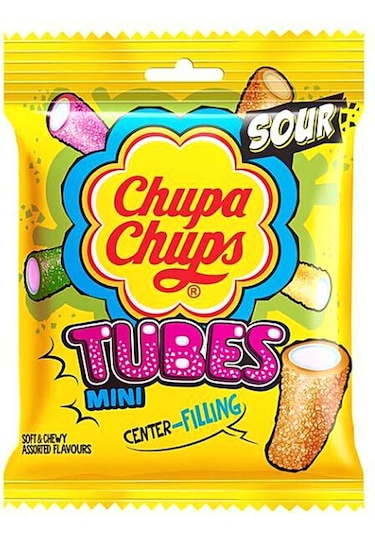 Chupa Chups Sour Tubes Mixed Fruit 85 g