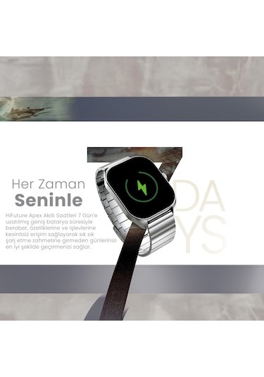 HiFuture APEX 2.04" AMOLED Ekran BT Arama IP68 Su Geçirmez Akıllı Saat (Hifuture Türkiye Garantili)
