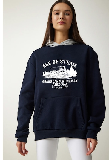 3'lu Paket Bej Gri Siyah Oversize Sweatshirt Laci Lacivert