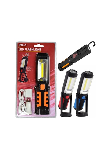 FX-209 Şarjlı Mıknatıslı Tamirci El Feneri Siyah