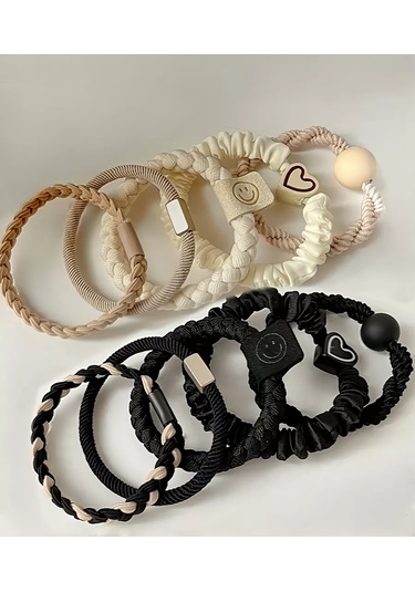 Mını Shop Msk Saç Lastikleri Seti 10 Adet 173789869 Siyah