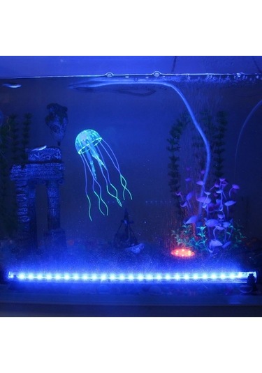 Silkroadselect Longbangdian Shop Mavi 28cm Tarzı İle Beyaz Akvaryum Işık Balık Tankı Led Aydınlatma Su Geçirmez Dalgıç Bar Tüp Klip Lamba Akvaryumlar Dekor Aksesuarları Mavi Beyaz Renkli