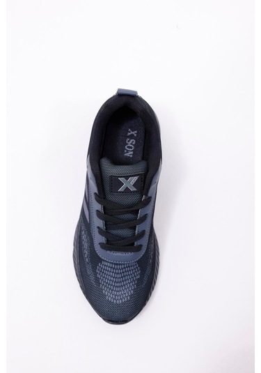 Dijital Baskılı Unisex Siyah Sneaker - Füme Desenli Günlük Ayakkabı Siyah-füme