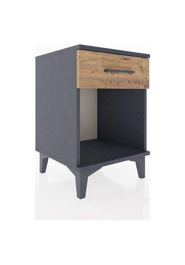 Hyperion Komodin Tek Çekmeceli 44x44x64 Antrasit-çam Antrasit