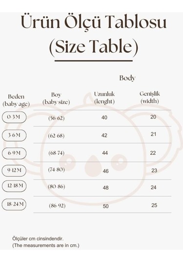 Ohlalakoala Limon Nakışlı Uzun Kollu Body Krem