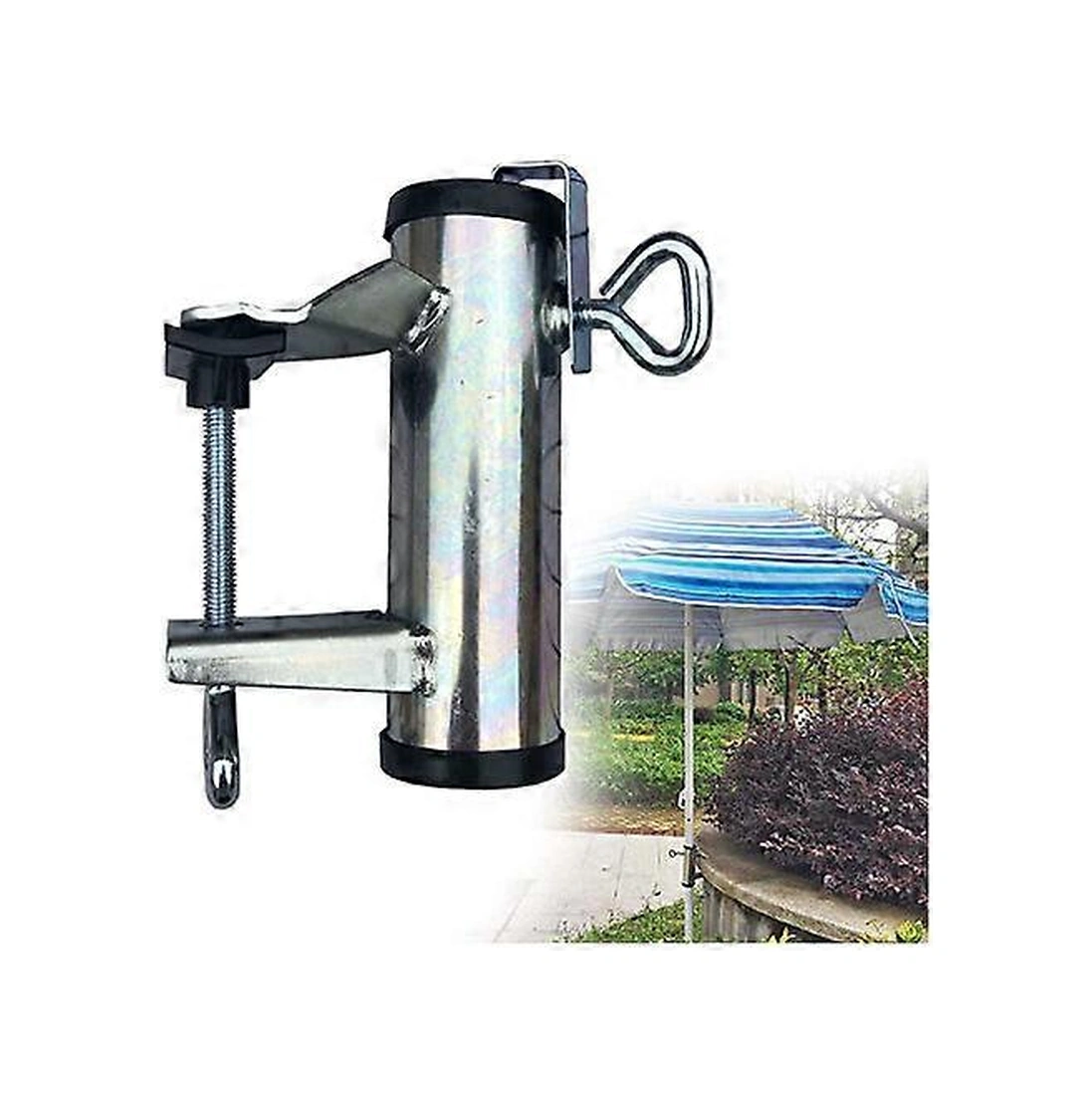 Masa Şemsiye Standı Aksesuarları, Balkon Masa Şemsiye Standı, Balkon Korkuluğu Metal Şemsiye Standı Şemsiye Klipsi Çok Renkli