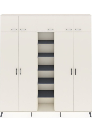 Arges Dolap 18 Raflı 9 Kapaklı 220x30x243 Aytaşı-aytaşı/antrasit Aytası/antrasıt