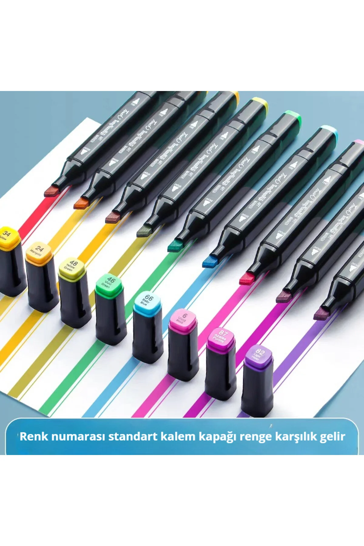 36 Adet Çift Taraflı Marker Kalem Seti Çanta